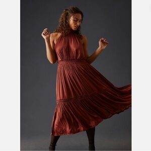 NWT Anthropologie “Esther” Halter Midi Dress